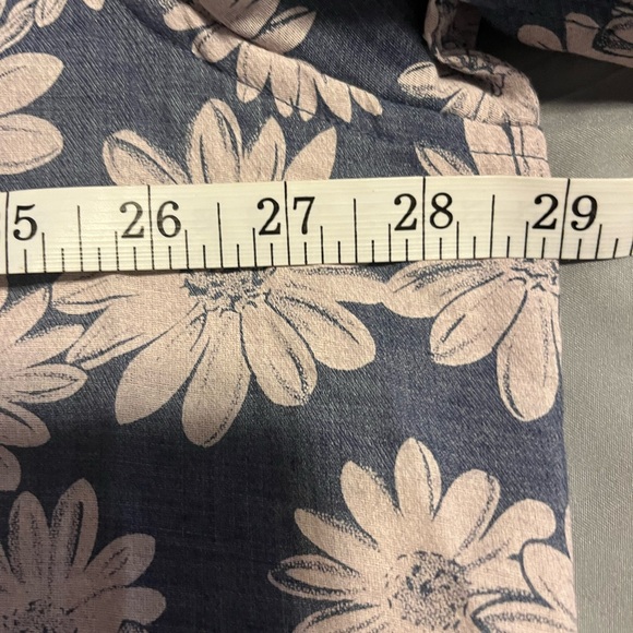 Barabas Size:3XL  Mens Long Sleeve Shirt Blue Floral Pattern Button Front - Picture 9 of 16